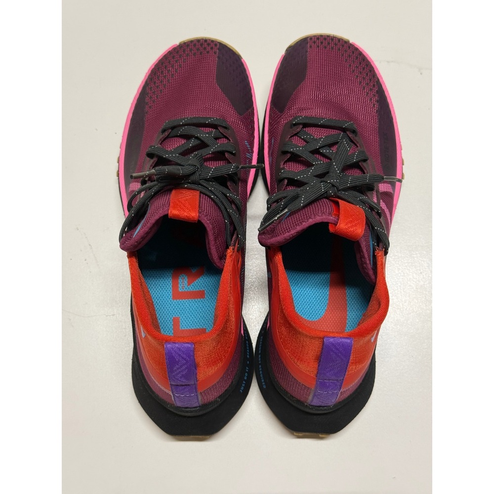 Nike Pegasus Trail 4 GORE-TEX Womens 7.5 Burgundy Orange Running Shoes - Picture 4 of 7